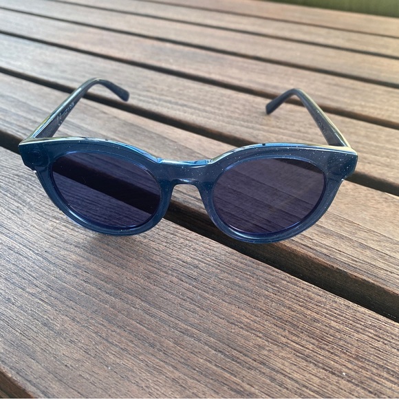 Madewell Blue Sparkle Sunglasses - Picture 6 of 7
